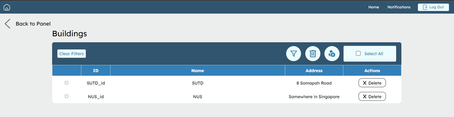 Building Dashboard