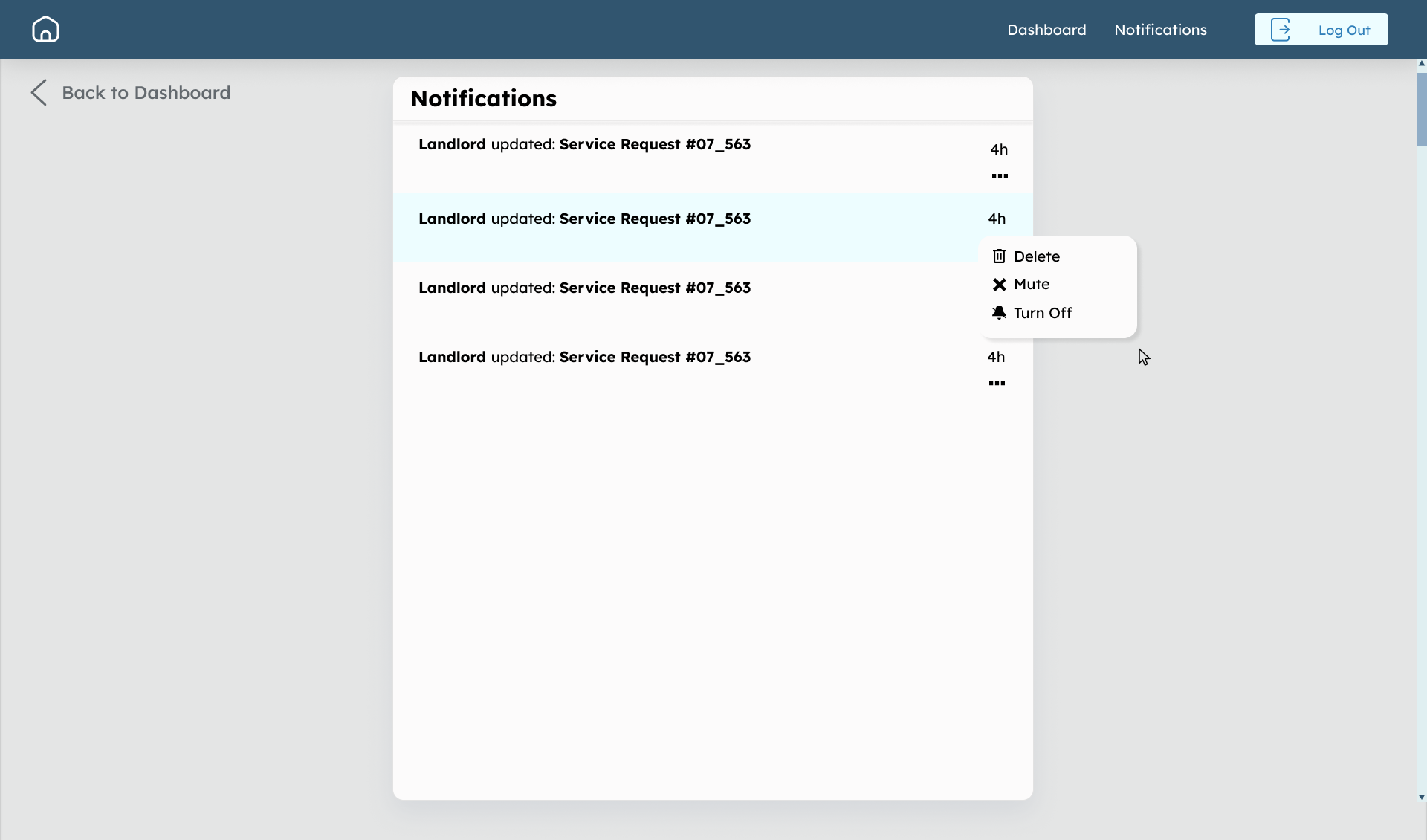 Notifications Page